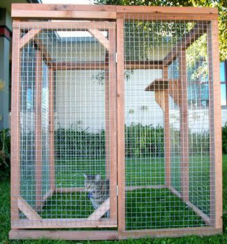 Outdoor Economy Cat Enclosure Kit. Standard And Kitten Sizes